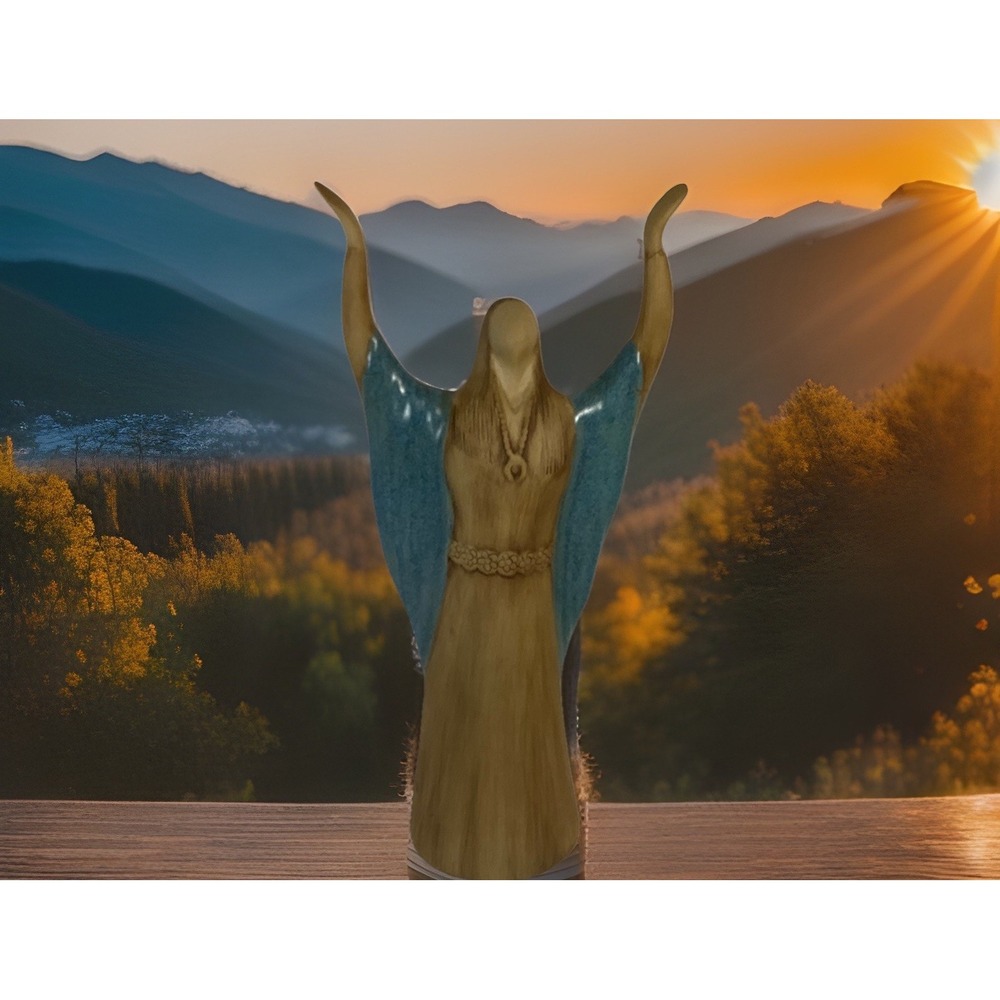 Jack Black Navajo Sculpture of Woman - Morning Sunrise -signed - Beautiful! 1985